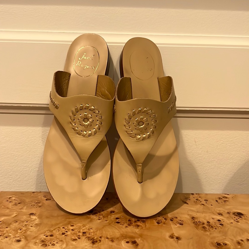 Jack Rogers Tan leather sandals 6.5